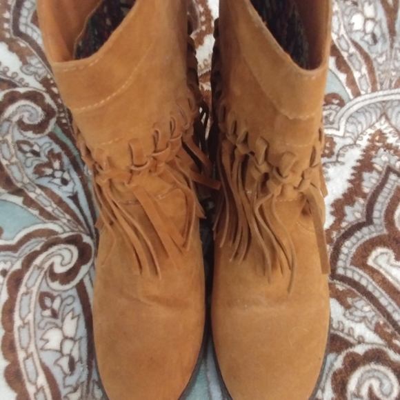 Cato Fringe Ankle Booties Size 8.5 - Picture 4 of 5